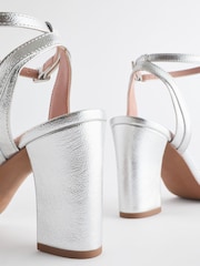 Silver Standard/Wide Fit Forever Comfort® Block Heel Sandals - Image 9 of 9