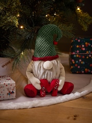 Green Alphabet Monogram Christmas Gonk Plush Ornament - Image 1 of 6