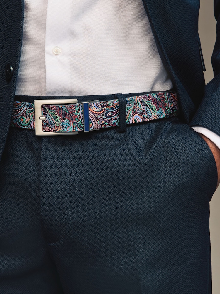 Brown Reversible Printed Leather Belt - Image 2 of 7