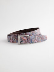 Brown Reversible Printed Leather Belt - Image 4 of 7