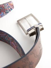 Brown Reversible Printed Leather Belt - Image 7 of 7