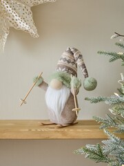 Sage Green Gonk Christmas Plush Ornament - Image 1 of 5