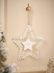 White Star Merry Christmas Hanging Decoration - Image 1 of 4