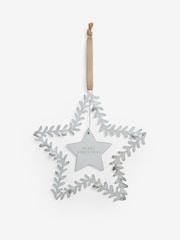 White Star Merry Christmas Hanging Decoration - Image 3 of 4
