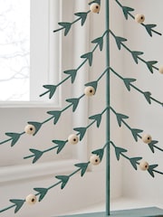 Teal Blue Metal Christmas Tree Ornament - Image 2 of 5