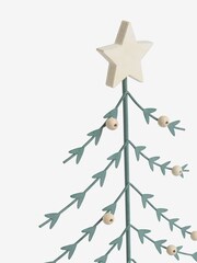 Teal Blue Metal Christmas Tree Ornament - Image 5 of 5