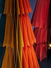 Set of 3 Multi Bright Paper Christmas Trees - Image 2 of 6