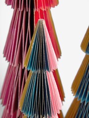 Set of 3 Multi Bright Paper Christmas Trees - Image 5 of 6