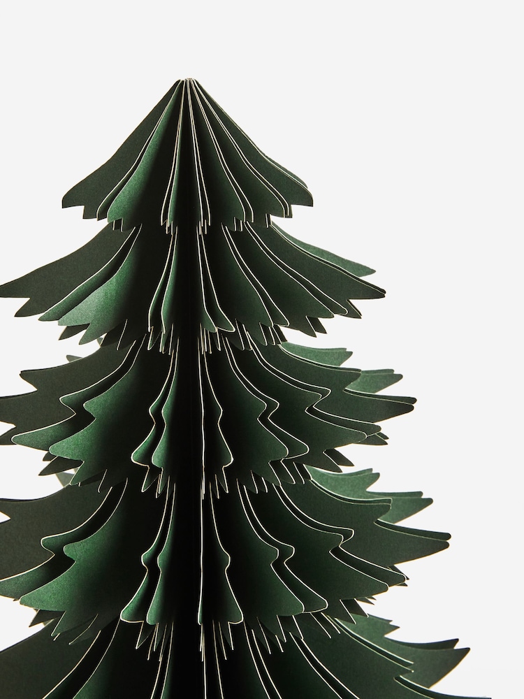 Set of 3 Green Paper Christmas Trees - Image 5 of 5