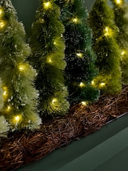 Green Light Up Bristle Christmas Tree Decoration - Image 2 of 4