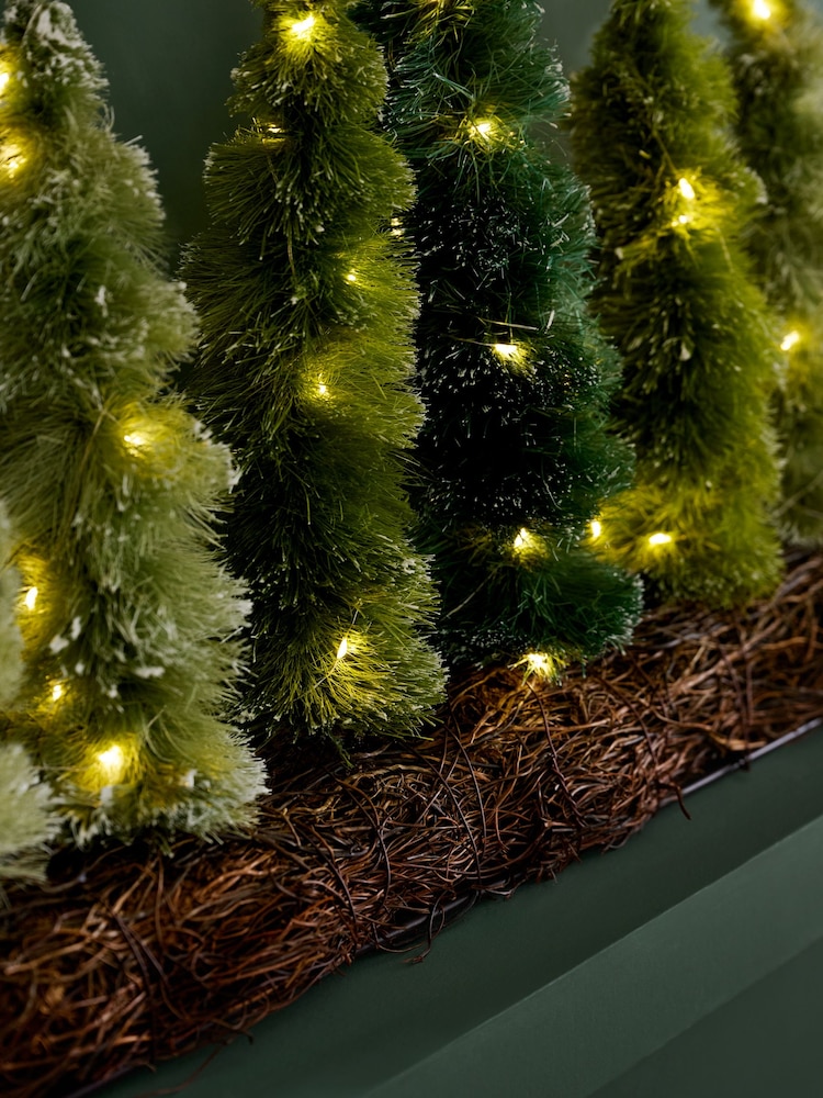 Green Light Up Bristle Christmas Tree Decoration - Image 2 of 4