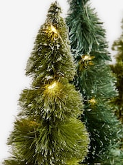 Green Light Up Bristle Christmas Tree Decoration - Image 4 of 4