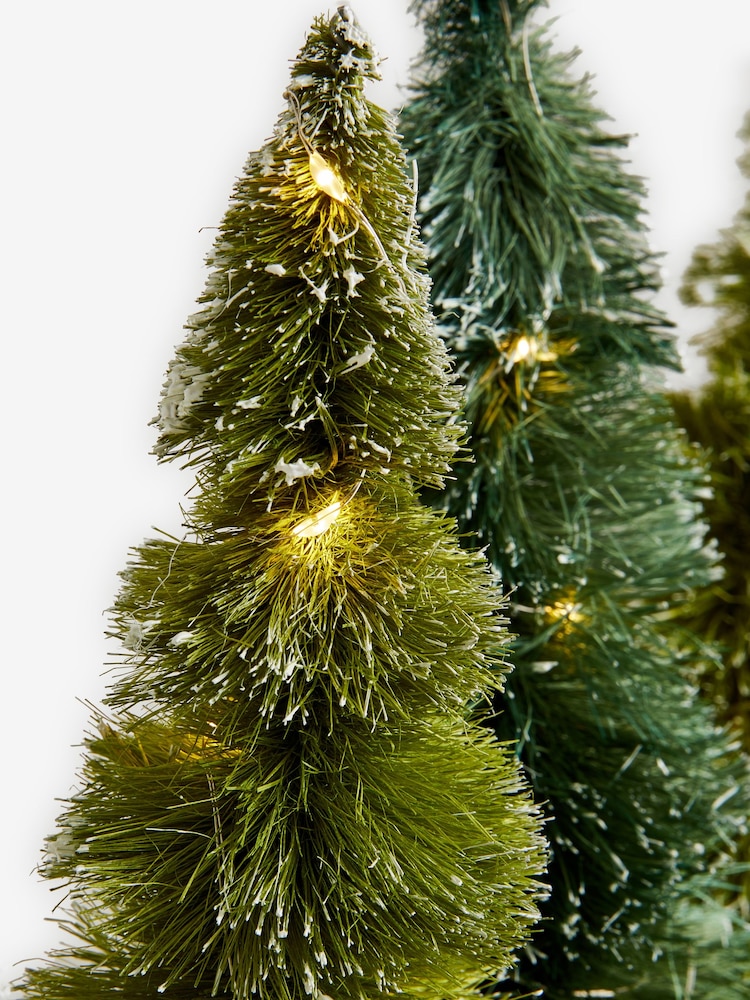 Green Light Up Bristle Christmas Tree Decoration - Image 4 of 4