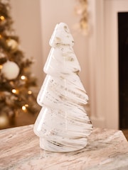 Gold Light Up Glass Tree Christmas Ornament - Image 2 of 5