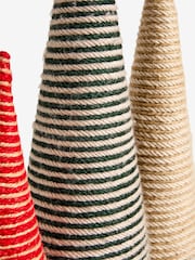 Set of 3 Navy Jute Cone Christmas Trees - Image 4 of 4