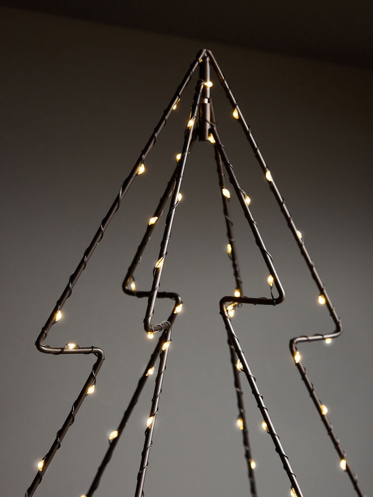 Black Light Up Metal Christmas Tree - Image 2 of 4