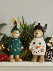 Set of 2 Green Bertie and Rosie Christmas Ornaments - Image 1 of 6