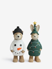 Set of 2 Green Bertie and Rosie Christmas Ornaments - Image 4 of 6