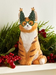 Natural Christmas Cat Ornament - Image 1 of 5