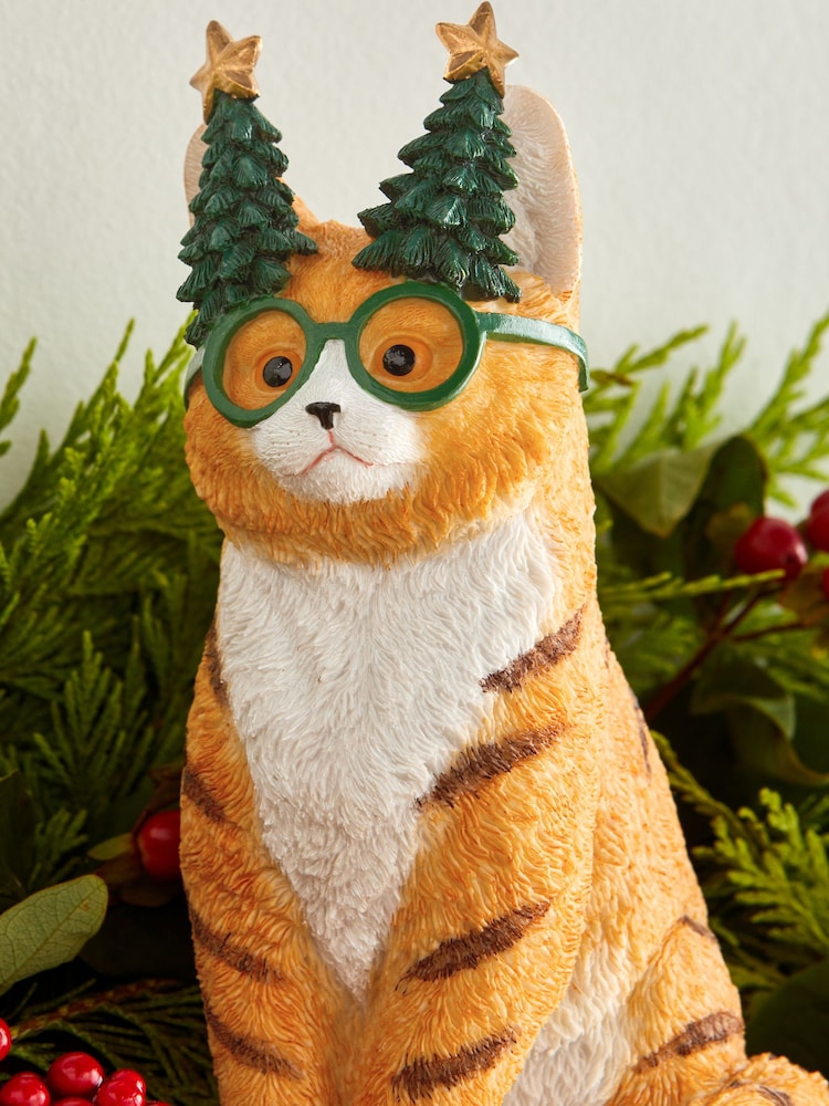 Natural Christmas Cat Ornament - Image 2 of 5