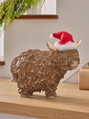 Natural Hamish the Highland Cow Christmas Ornament - Image 1 of 6