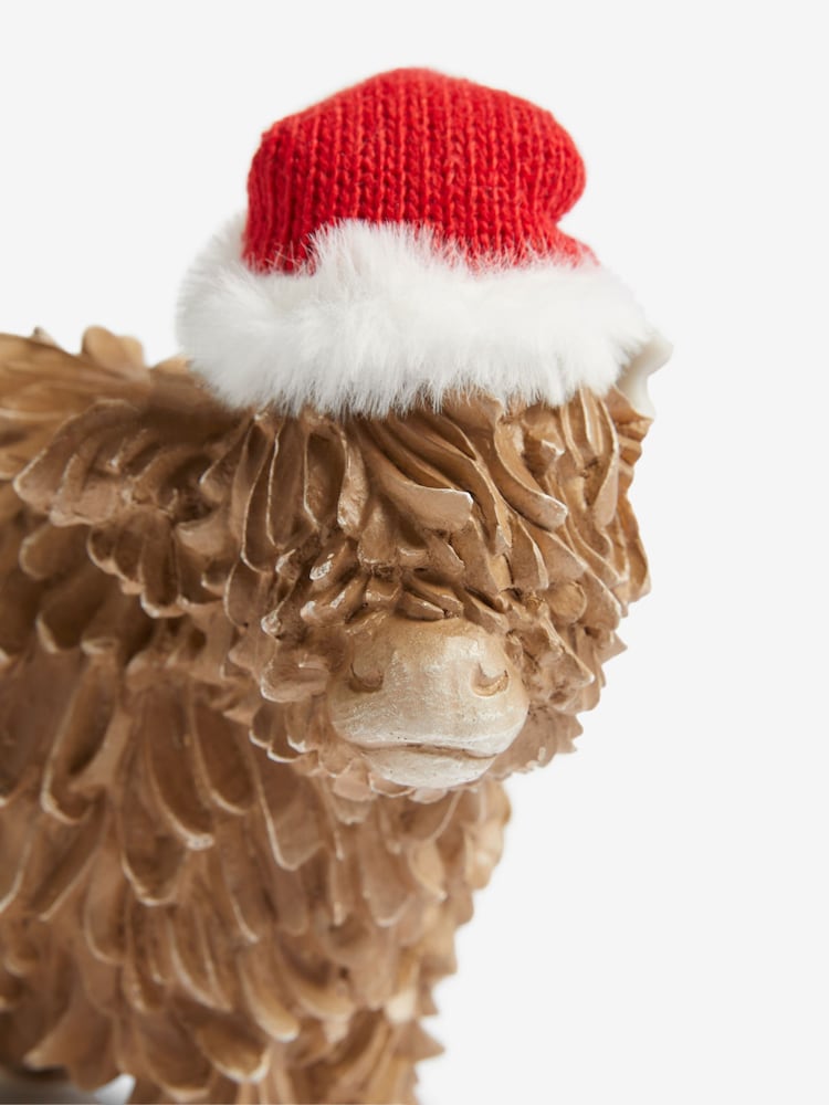 Natural Hamish the Highland Cow Christmas Ornament - Image 6 of 6