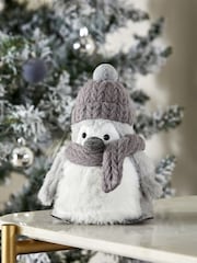 Grey Light-Up Penguin Christmas Ornament - Image 2 of 4
