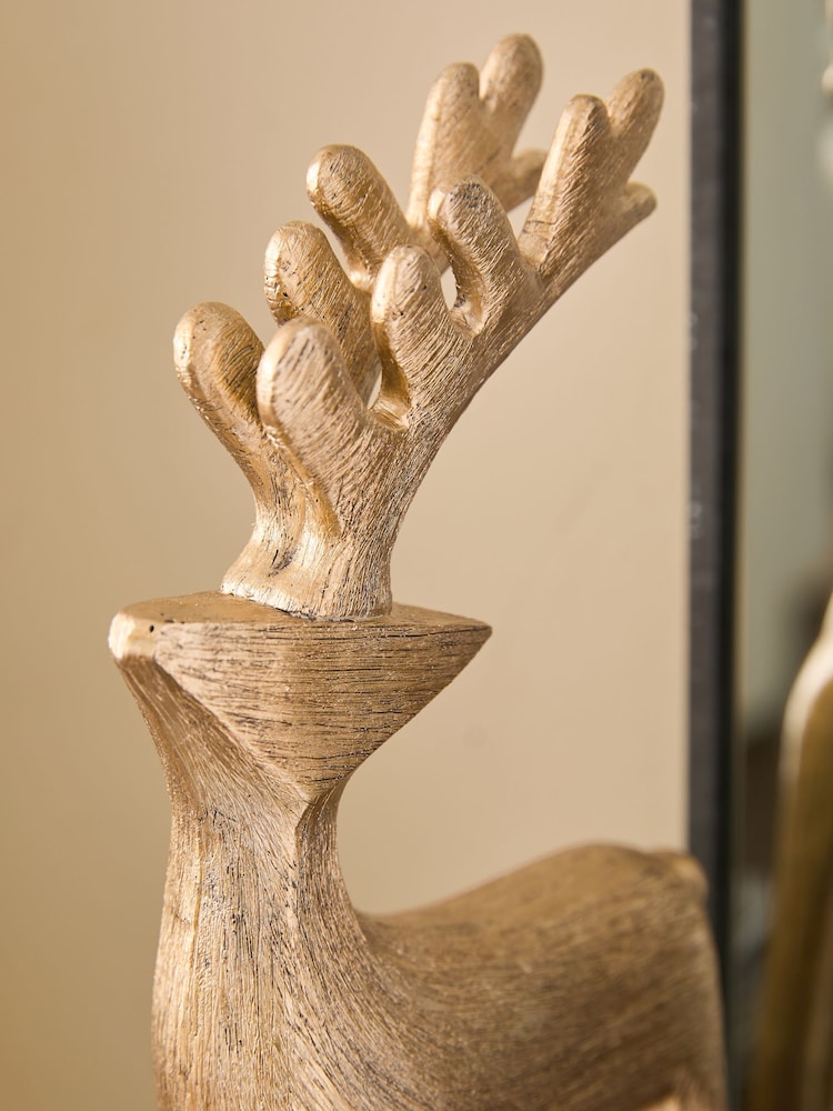Gold XL Stag Ornament - Image 2 of 4