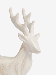 Set of 2 White Stag Ornaments - Image 7 of 7