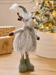 Natural Light Up Reindeer Christmas Ornament - Image 2 of 8