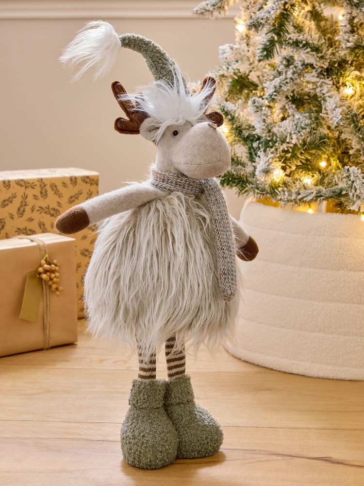 Natural Light Up Reindeer Christmas Ornament - Image 2 of 8