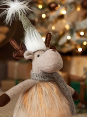 Natural Light Up Reindeer Christmas Ornament - Image 3 of 8