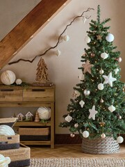 Natural Scandi Wooden Village Christmas Ornament - Image 3 of 4