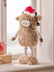 Natural XL Hamish the Highland Cow Extendable Legs Ornament - Image 1 of 6