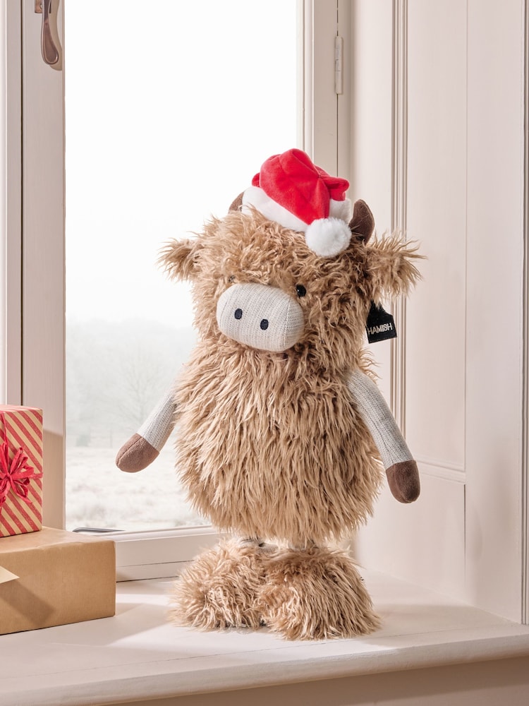 Natural XL Hamish the Highland Cow Extendable Legs Ornament - Image 2 of 6 Natural XL Hamish the Highland Cow Extendable Legs Ornament - Image 2 of 6