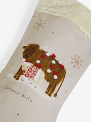 Natural Hamish the Highland Cow Embroidered Christmas Stocking - Image 5 of 5