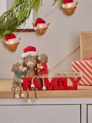 Red Hamish Family Christmas Word Block Ornament - Image 1 of 5