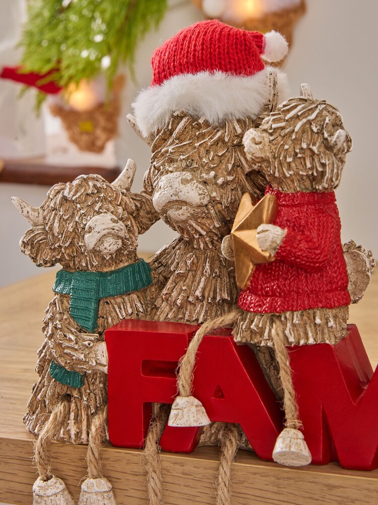 Red Hamish Family Christmas Word Block Ornament - Image 2 of 5