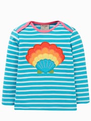 Frugi Blue Rainbow Shell Applique Top - Image 1 of 3