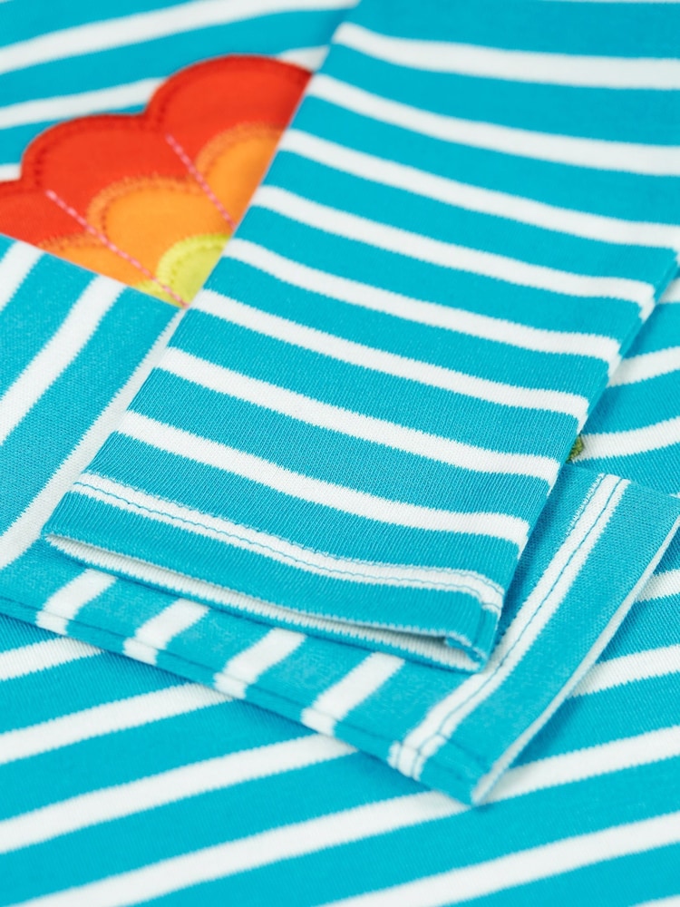 Frugi Blue Rainbow Shell Applique Top - Image 3 of 3