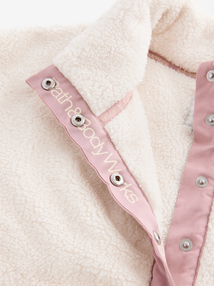Bath & Body Works Cream Borg Fleece Jumper - Image 9 of 9