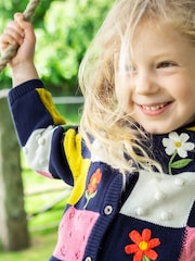 Cardigan cu petice și flori Frugi Multi Posey - Imaginea 1 din 1