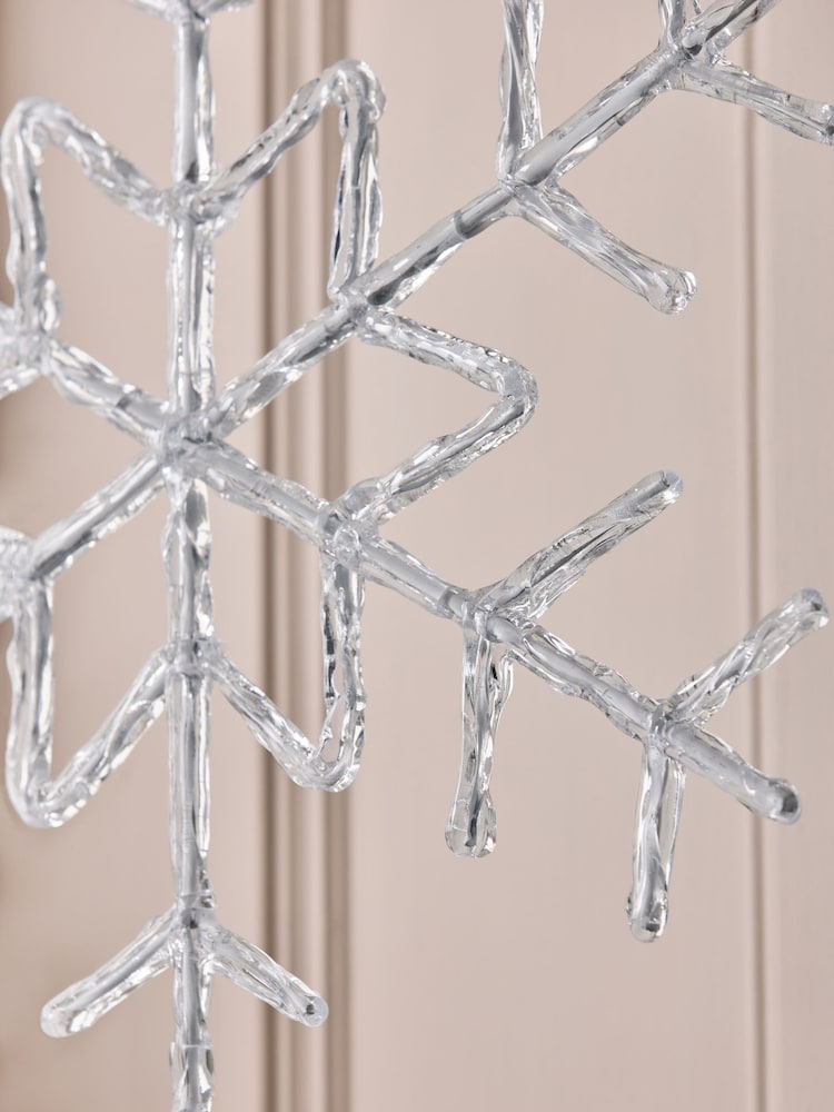 Silver Hanging Snowflake Christmas Decoration - Image 2 of 4
