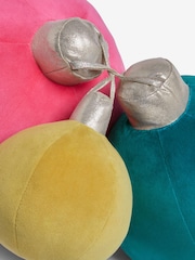Multi XL Bright Fabric Bauble Christmas Decoration - Image 4 of 4