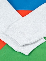 Frugi Blue Organic Cotton Bowen Colour Block Hoodie - Image 6 of 6