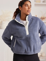 Bath & Body Works Blue Borg Fleece Jumper - Image 1 of 9