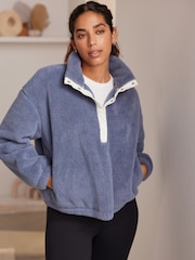 Bath & Body Works Blue Borg Fleece Jumper - Image 3 of 9