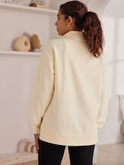 Bath & Body Works Cream Quarter Zip Sweatshirt - Image 3 of 8