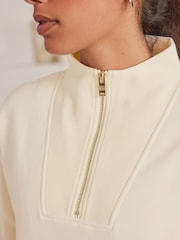 Bath & Body Works Cream Quarter Zip Sweatshirt - Image 5 of 8
