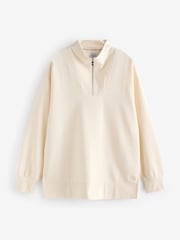 Bath & Body Works Cream Quarter Zip Sweatshirt - Image 7 of 8